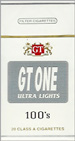 GT ONE ULTRA LIGHT BOX 100 Cigarettes