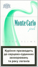 Monte Carlo Super Slims Fresh 100`s Cigarettes