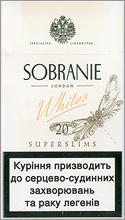 Sobranie Super Slims Whites 100's Cigarettes