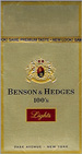 BENSON HEDGE GOLD LIGHT BOX 100 Cigarettes