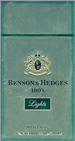 BENSON HEDGE LIGHT MENTHOL BOX 100 Cigarettes