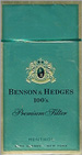 BENSON HEDGE MENTHOL BOX 100 Cigarettes