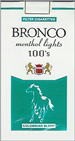BRONCO LIGHT MENTHOL 100 Cigarettes
