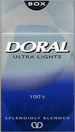 DORAL ULTRA LIGHT BOX 100 Cigarettes