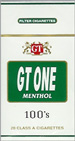 GT ONE MENTHOL BOX 100 Cigarettes