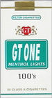 GT ONE MENTHOL LIGHT SOFT 100 Cigarettes