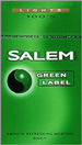 SALEM GL LIGHT BOX 100 Cigarettes